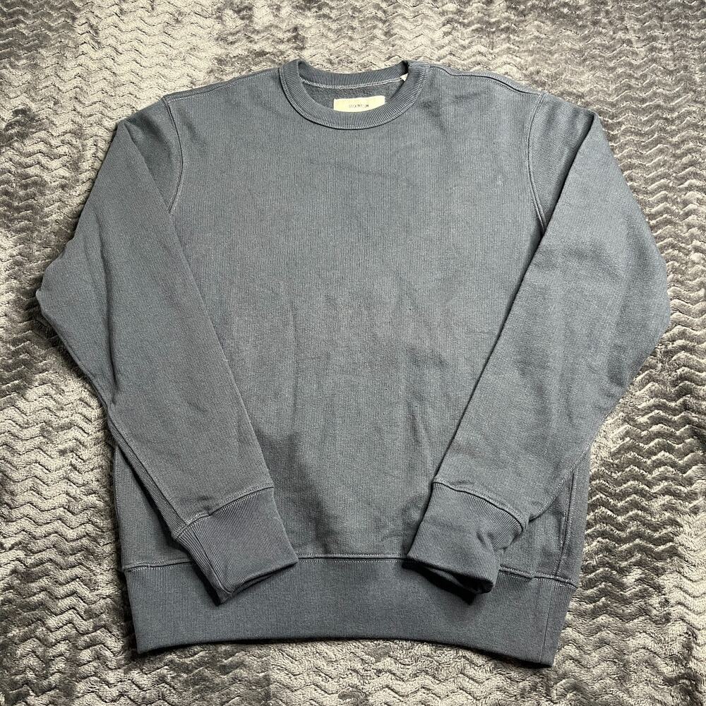 Buck Mason Featherweight Terry Crewneck blue size Small